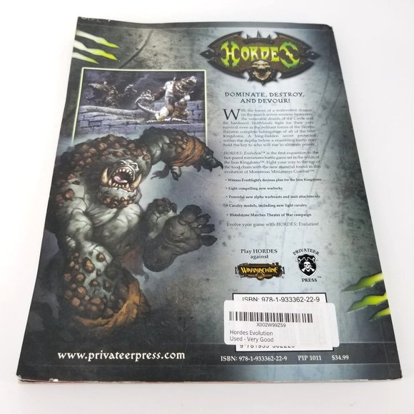WarMachine Hordes Evolution Monster Miniature Combat Video Game Strategy Guide - Picture 2 of 10